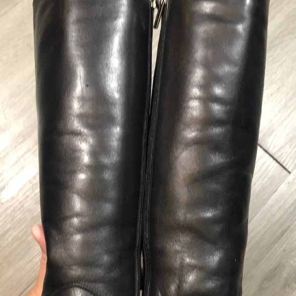 Aquatalia Black Leathwr “Orso” Tall Round Toe Riding Boot size 6.5 - Picture 12 of 12